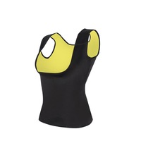 Women's Premium Workout Tank Top Slimming Polymer Sauna Vest- Black & Yellow