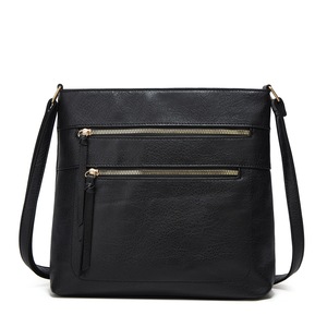 Vegan Leather Big Capacity Tassal Zipper Crossbody Bag