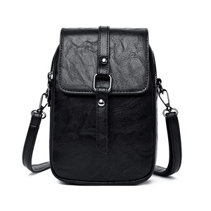 Vegan Leather Mini Crossbody Bag with Lid