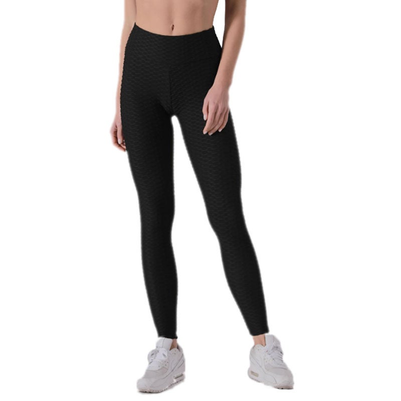Women's Jacquard Leggings - Stretchy High Waist Yoga Pants Tummy Control Workout