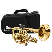 Harmonics HCR-900L Cornet Bb Trumpet for Beginner or Advanced with Luxury Case