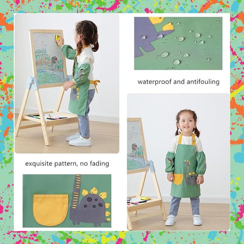 Waterproof Dinosaur Kids Painting Apron, Toddler Art Smock Children Apron  for Painting, Cooking, Baking, Green - Maro Online