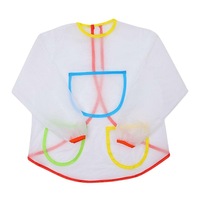 Waterproof Art Smock Transparent, Children Painting Smock, Kids Art Apron for Toddler for Cooking, Baking, Medium