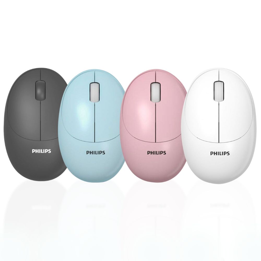 Philips SPK7335 Mini Wireless Mouse, Small Pebble Mouse - Macarons