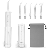 H2OFLOSS Travel Cordless Water Flosser With 5 Interchangeable Jet Tips (HF-6mini)