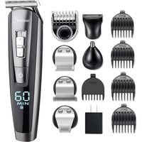 Hatteker Mens 5 In 1 Hair Beard Waterproof Precision Trimmer Kit RFC-588