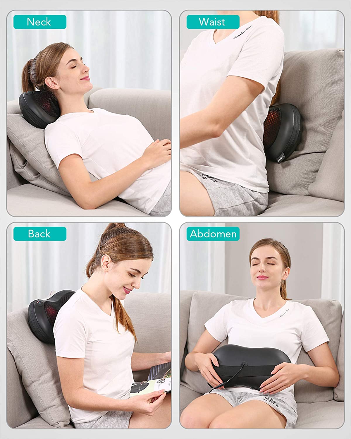 Buy Naipo Shiatsu Pillow Massager Neck Back Massage with Heat