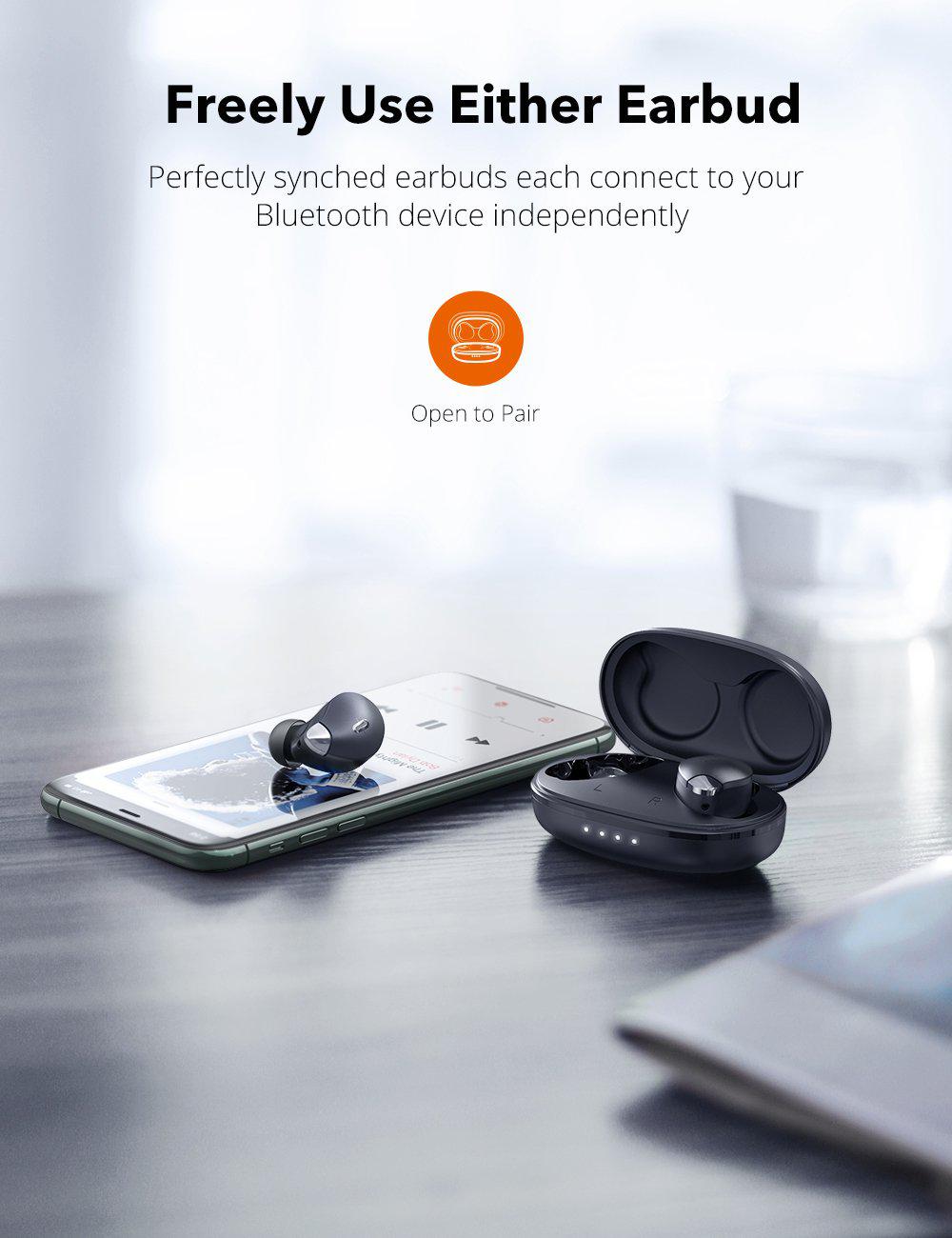 True Wireless Earbuds Taotronics Soundliberty 79 Battery Life