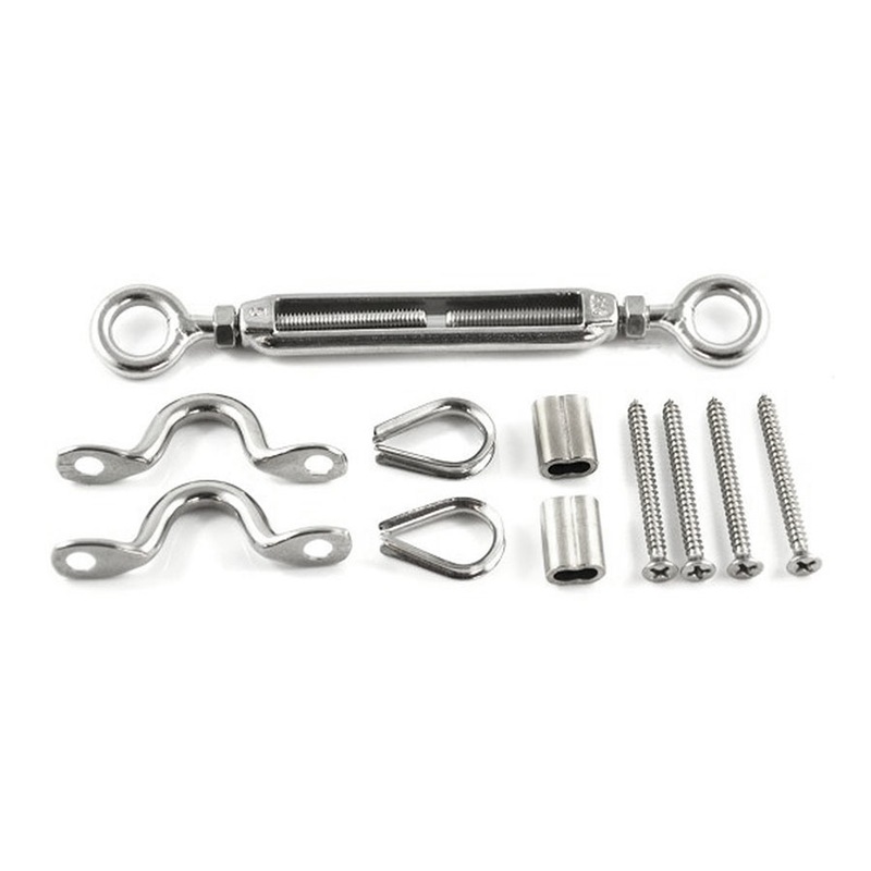Buy 10 PACK 316 Stainless Steel TURNBUCKLE / SADDLE WIRE ROPE KIT