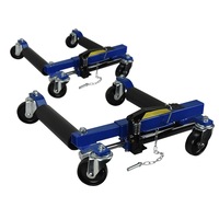 12" Hydraulic Vehicle Positioning Jacks PAIR - Wheel Dolly Car Go Tyre Jack 2x
