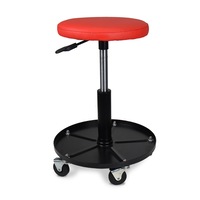 Mechanic's Gas Lift Stool - Height Adjustable Seat Workshop Auto Chair TOOL TRAY