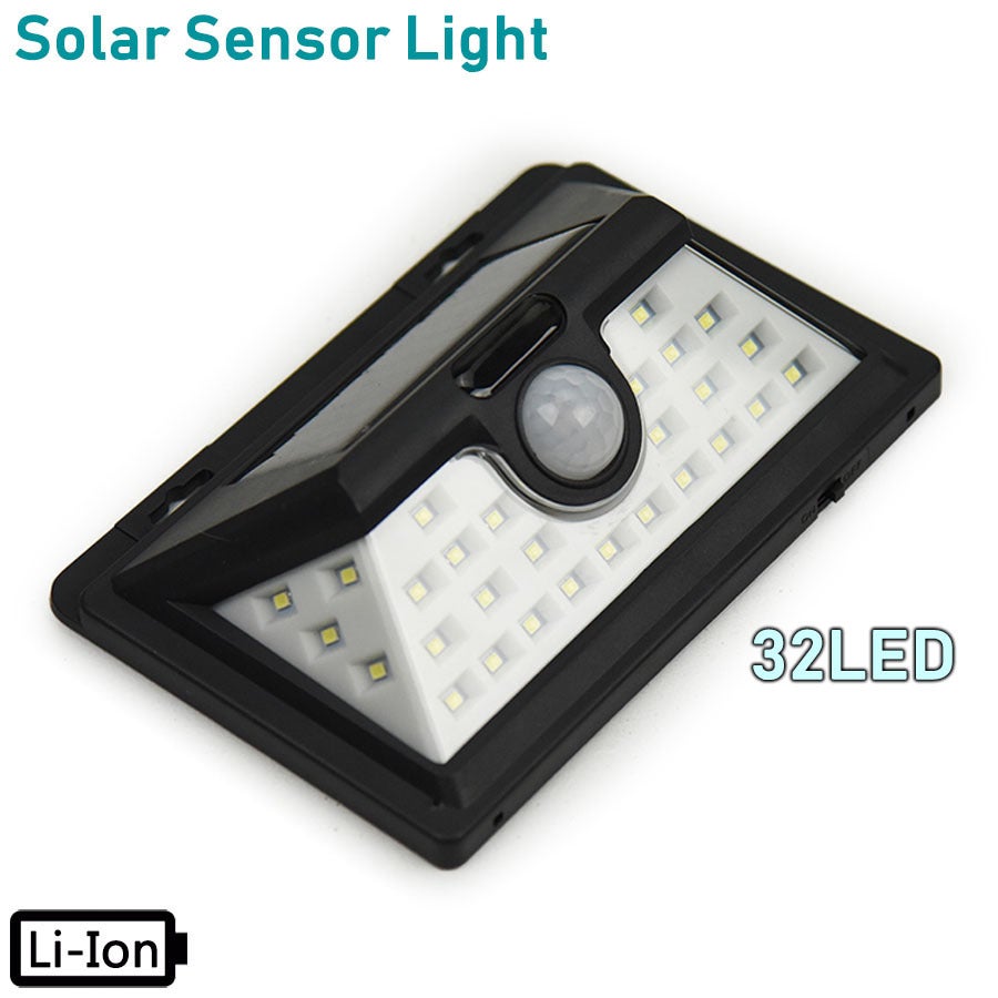 Solar Sensor Wall Light 32 LED Motion Lights Outdoor Security Home Lamp