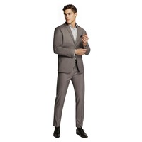 Men's Grey Formal Plain Slim Fit Suit