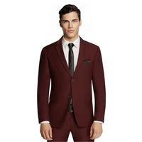 Zander Maroon Slim Suit