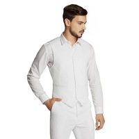 Microfiber White Waistcoat