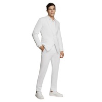 Microfiber White Suit