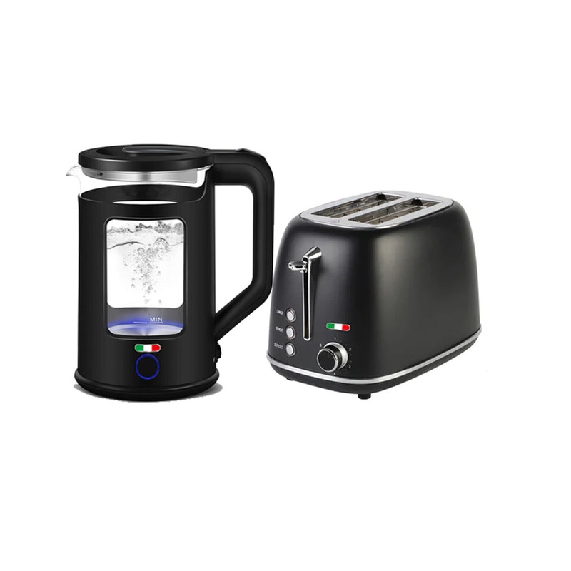 Buy Vintage Electric 1.7L Glass Kettle and 2 Slice Toaster Combo