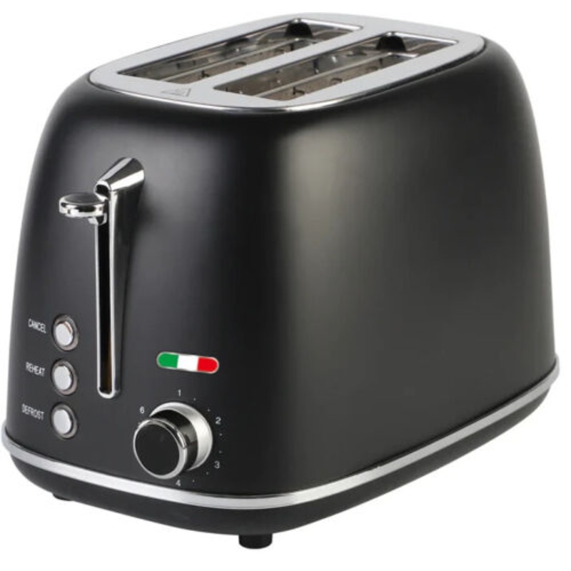 Buy Vintage Electric 1.7L Glass Kettle and 2 Slice Toaster Combo Stainless Steel Black MyDeal