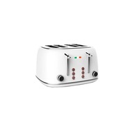 Vintage Electric 4 Slice Toaster White Stainless Steel 1650W