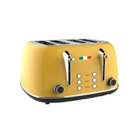 Vintage Electric 4 slice Toaster Yellow Stainless Steel 1650W