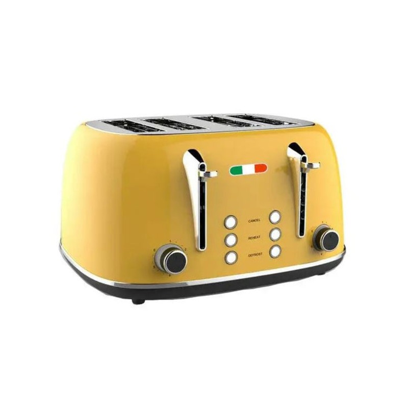 Vintage Electric 4 slice Toaster Yellow Stainless Steel 1650W MyDeal