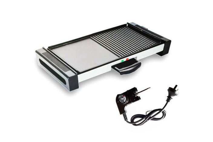 Vintage Electric BBQ Grill Smokeless Quick Heating Griddle Teppanyaki Non-Stick Camping