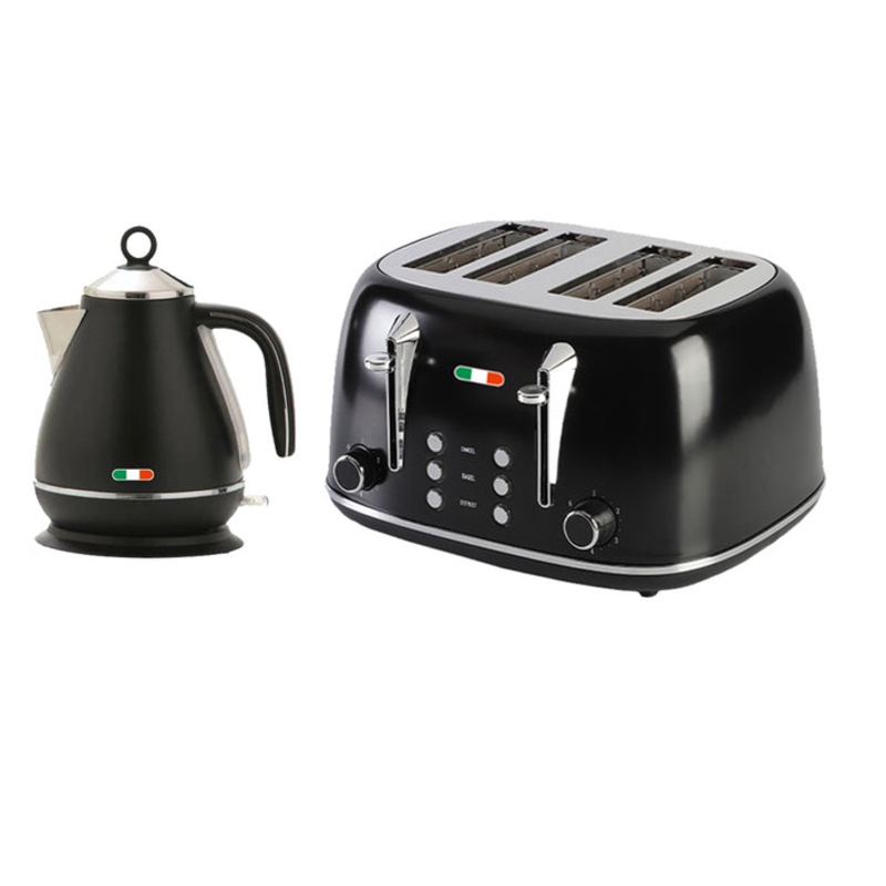 Buy Vintage Electric Kettle and Toaster Combo Black Stainless Steel