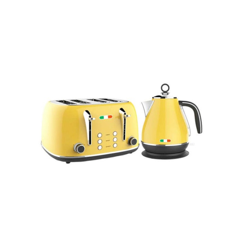 Buy Vintage Electric Kettle and Toaster Combo Yellow Stainless Steel