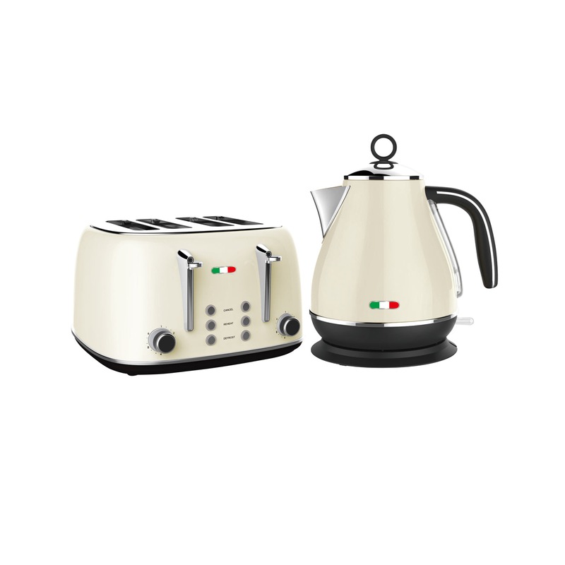 Buy Vintage Electric Kettle and Toaster Set Combo Cream Stainless Steel