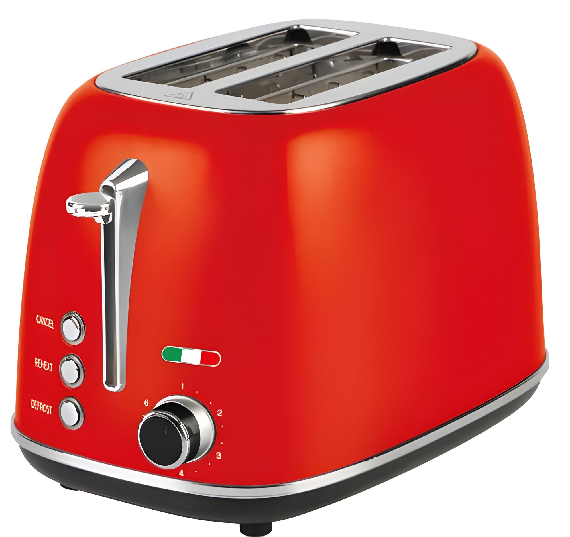 Vintage Electric 2 Slice Toaster Stainless Steel (RED)