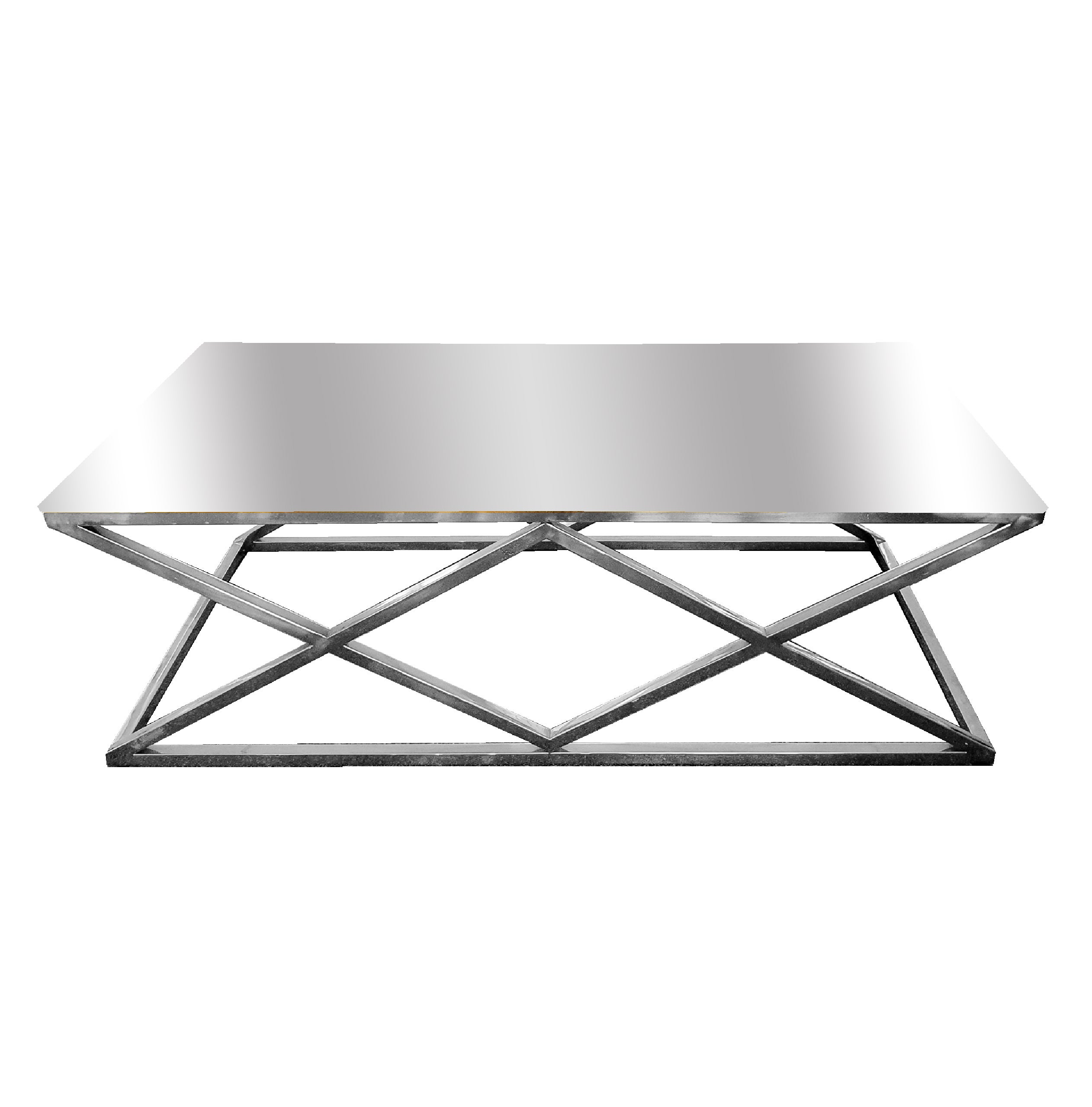 Beverely Silver Coffee table with Mirror top