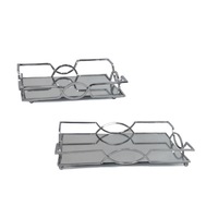 Silver Mirror Rectangle Tray - 2 Sizes Available