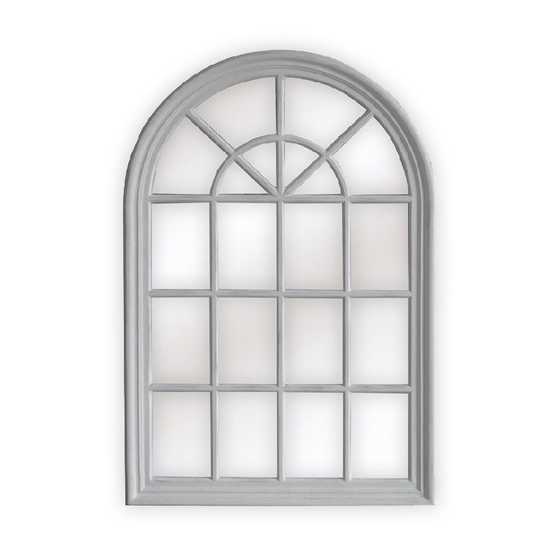 White Hampton's Arched Window Style Mirror - Large 100cm x 150cm