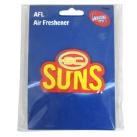 AFL Car Air Freshener - Gold Coast Suns - Set Of Two