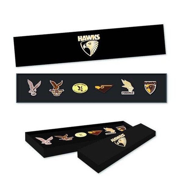 Buy AFL Evolution Pin Set - History Logos - Hawthorn Hawks - MyDeal ...
