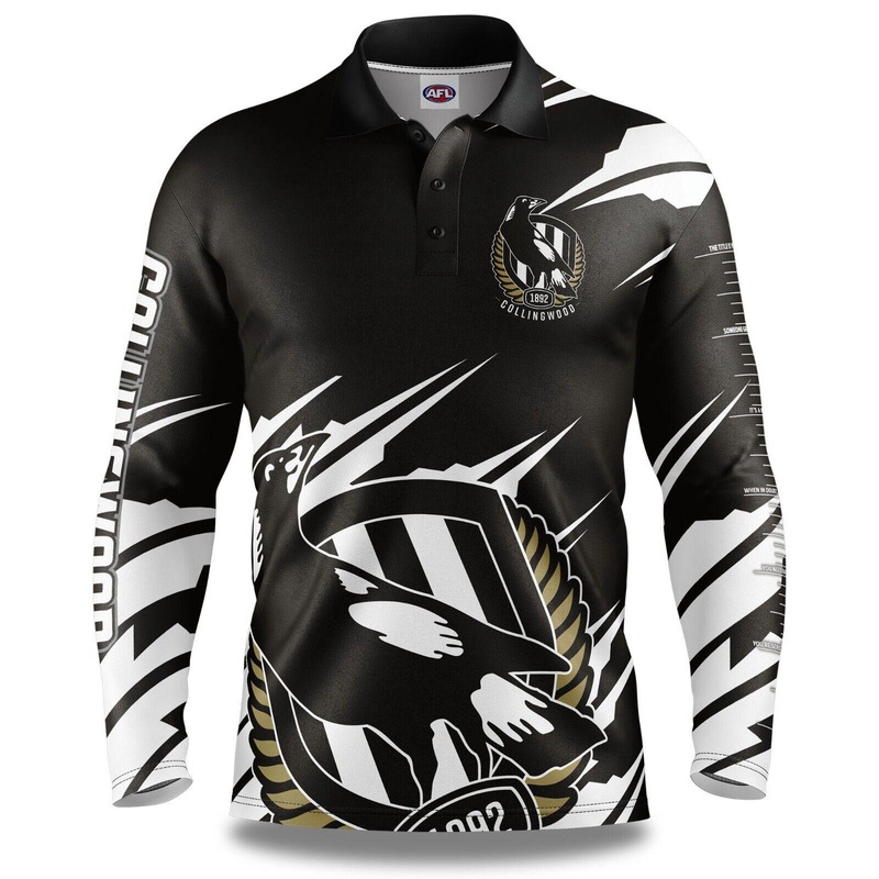 Buy AFL 'Ignition' Fishing Shirt Collingwood Magpies Adult Mens