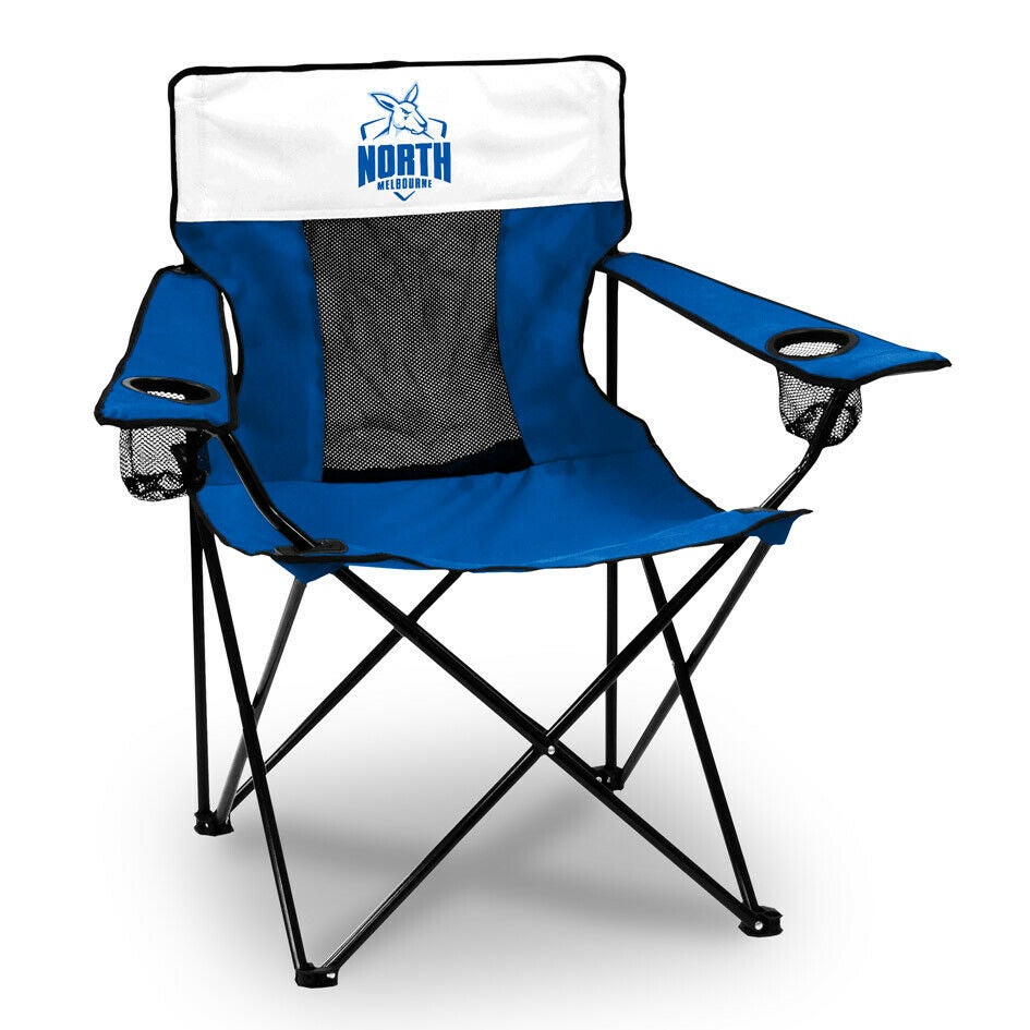 AFL Outdoor Camping Chair - North Melbourne Kangaroos - Includes Carry Bag
