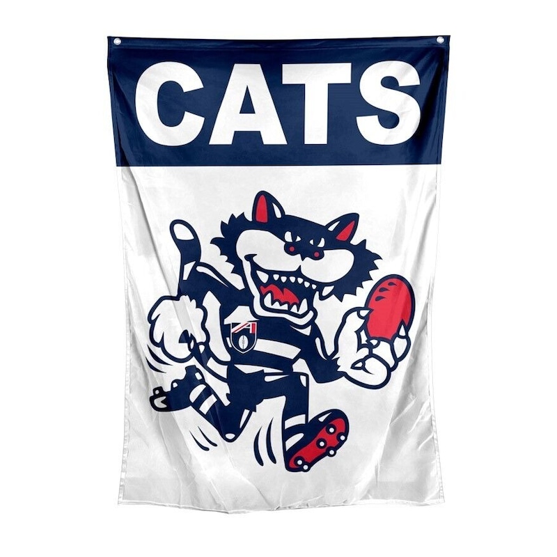 Buy AFL Retro Wall Flag - Geelong Cats - Cape Flag - Approx 100cm x ...