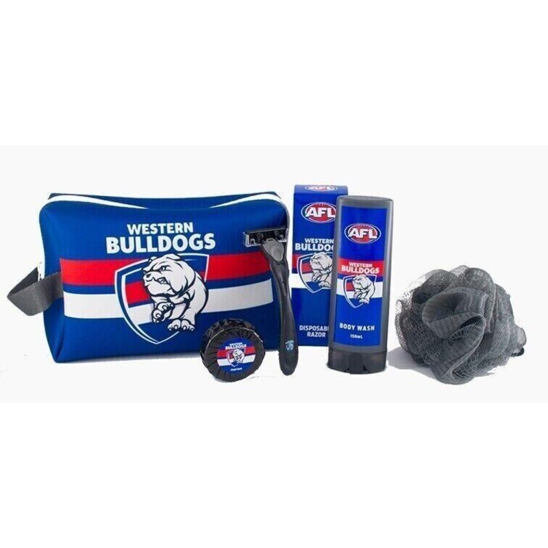 Buy AFL Toiletry Gift Set Western Bulldogs Bag Body Wash Razor Soap