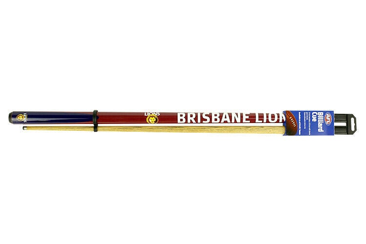 AFL Two Piece Pool Snooker Billiards Cue 57 Inch - Brisbane Lions