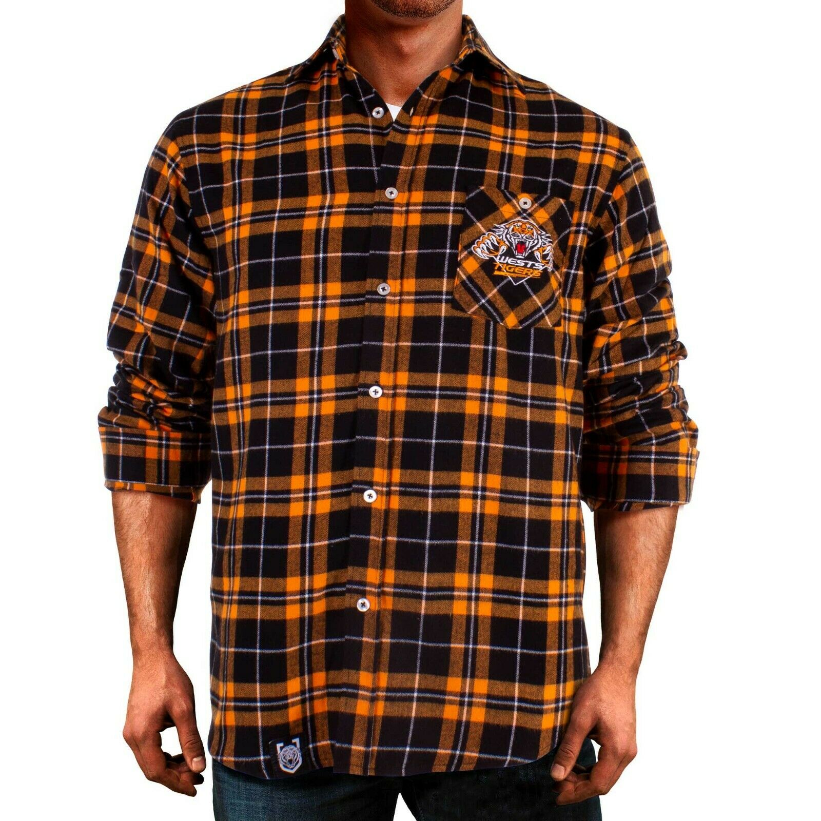 NRL 2021 Flannel Polo - West Tigers - Flanno - Rugby League