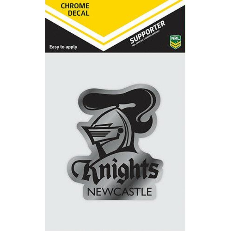 Buy NRL Chrome Decal Newcastle Knights Car Sticker 12x12cm MyDeal