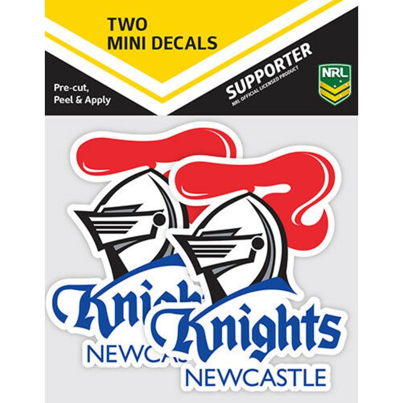Buy NRL Mini Decal Newcastle Knights Car Sticker Set Of 2 8x7cm MyDeal