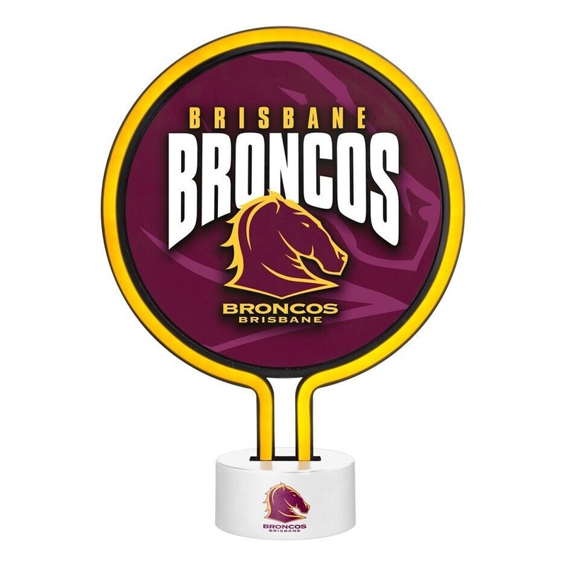 Buy NRL Neon Light - Brisbane Broncos - 30 x 21.5 x 8.5cm - Team Logo ...