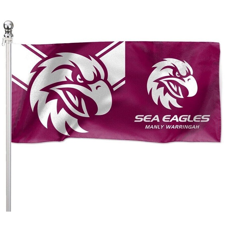 Buy NRL Pole Flag - Manly Sea Eagles - 90cm x 180cm - Steel Eyelets ...