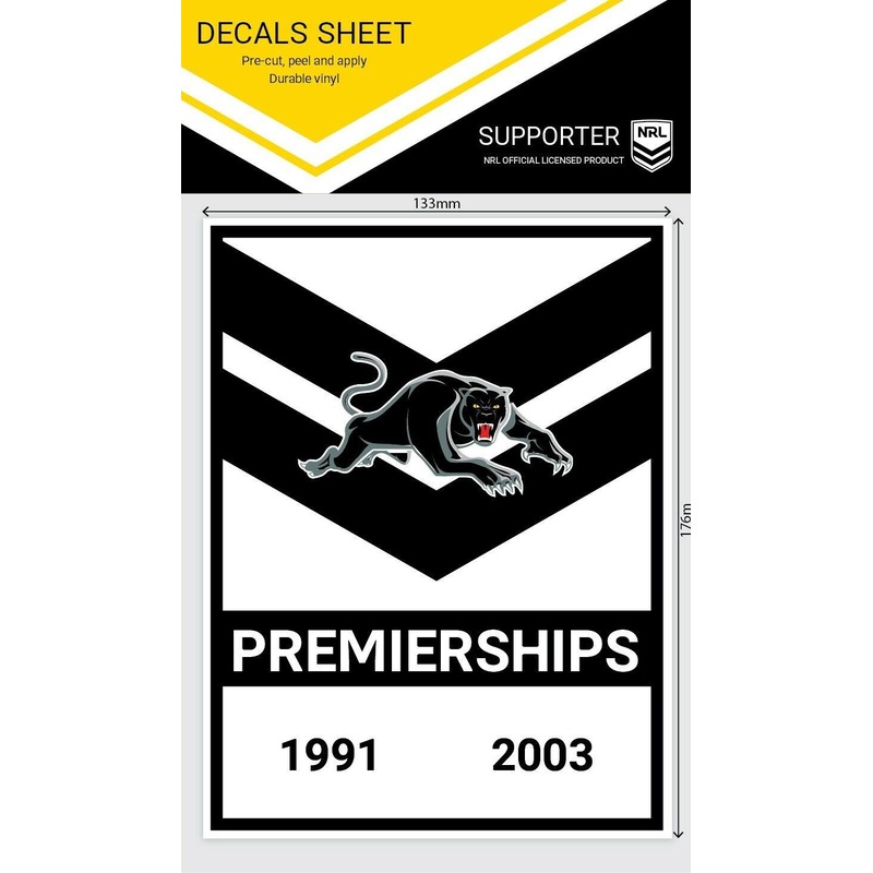 Buy NRL Premiership History Decal - Penrith Panthers - Premier Stickers ...