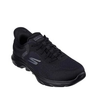 SKECHERS Slip-Ins Go Walk 7 Shoe - VALIN - Black/Black - Womens - Ladies