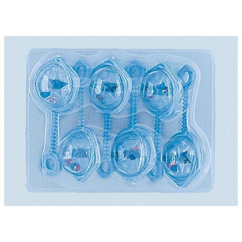 Buy Baby Shower Novelties Favours Baby Rattles Blue 6 Pack Gender Reveal Decors MyDeal