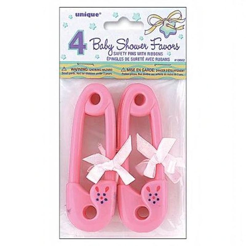 Buy Baby Shower Novelties Jumbo Safety Pin Pink 4 Pack Party Favour Decorations MyDeal