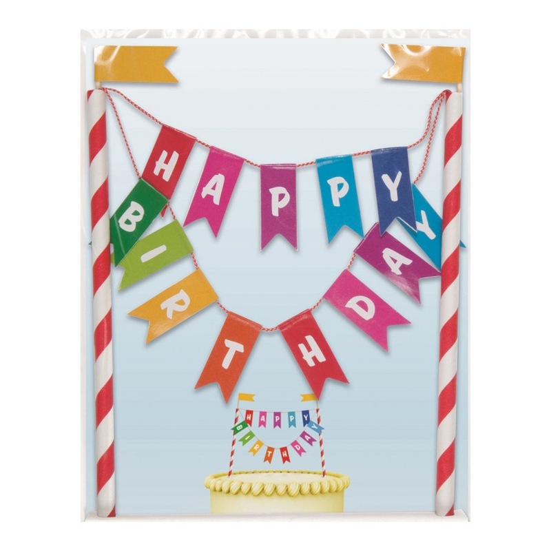Buy Cake Topper Bunting, Happy Birthday MyDeal